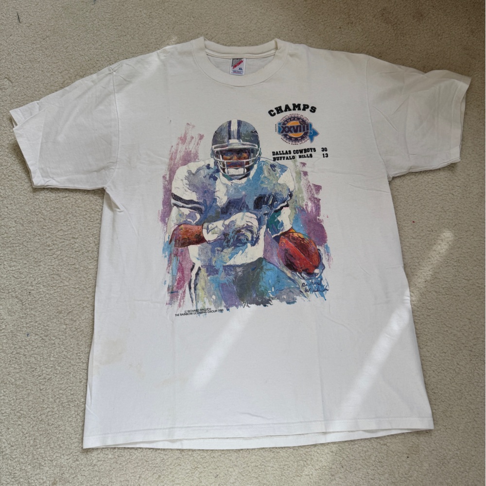 1993 Jerzees Dallas Cowboys Super Bowl XXVIII Champs Tee